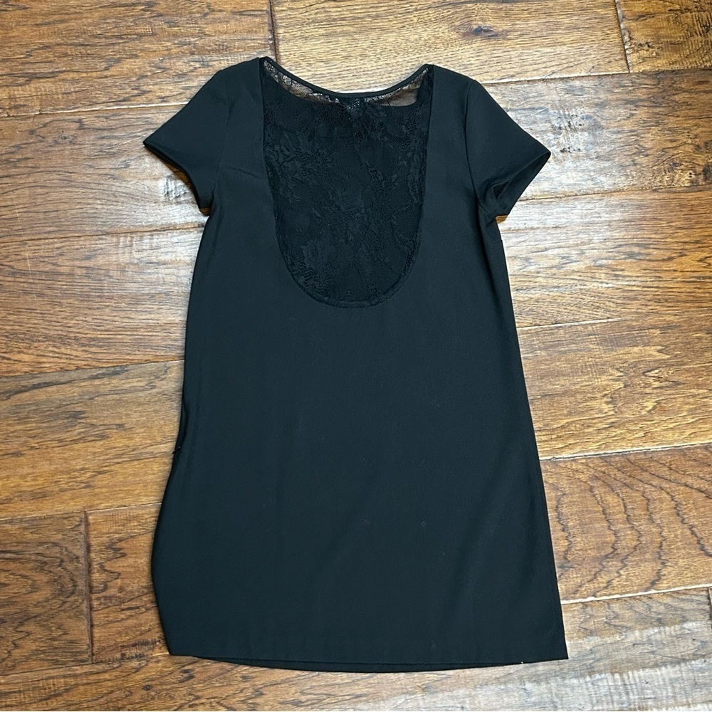 Forever 21 lace back black mini dress‎